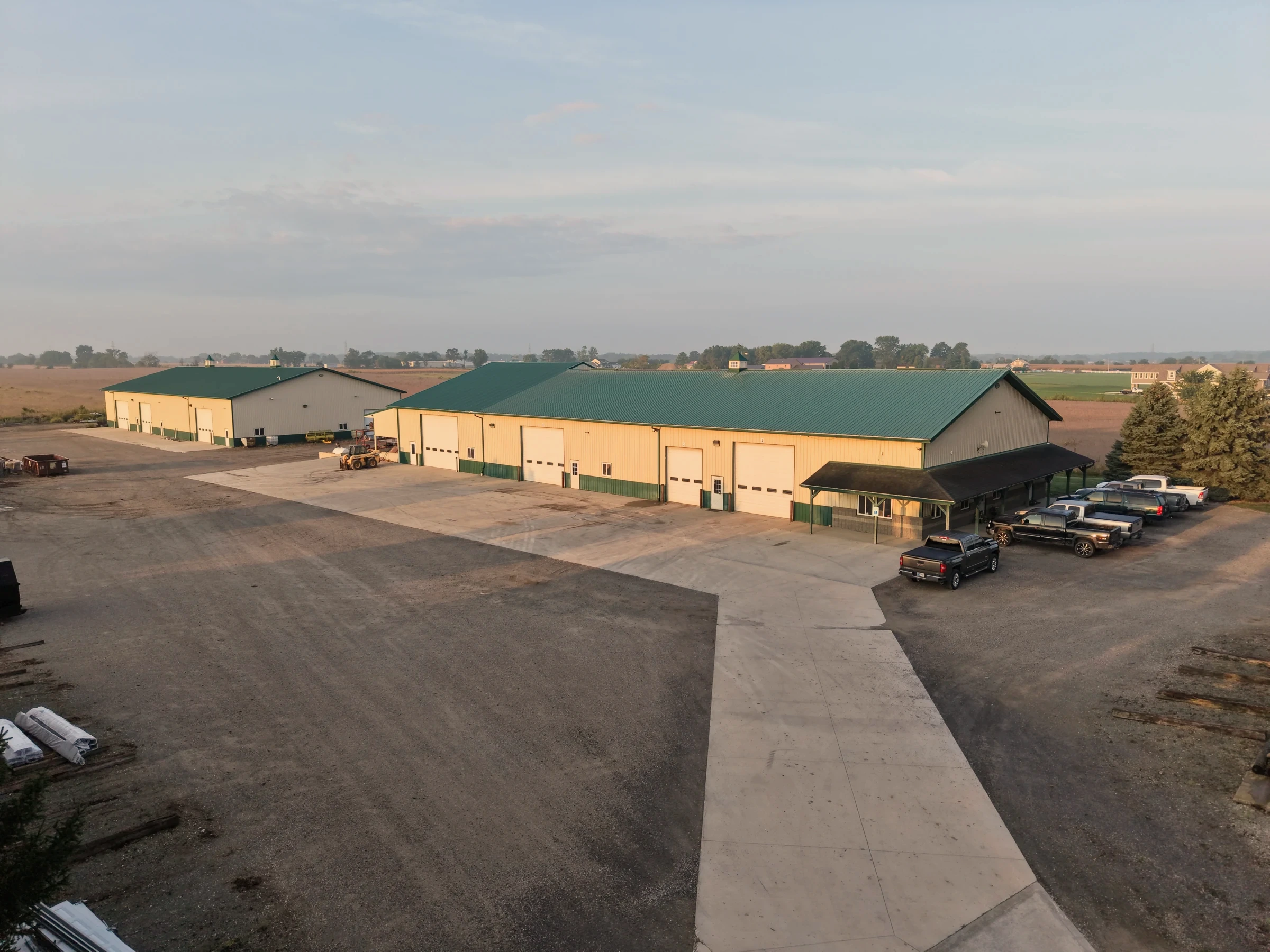 Martin Builder’s office, shop, and yard in Goshen